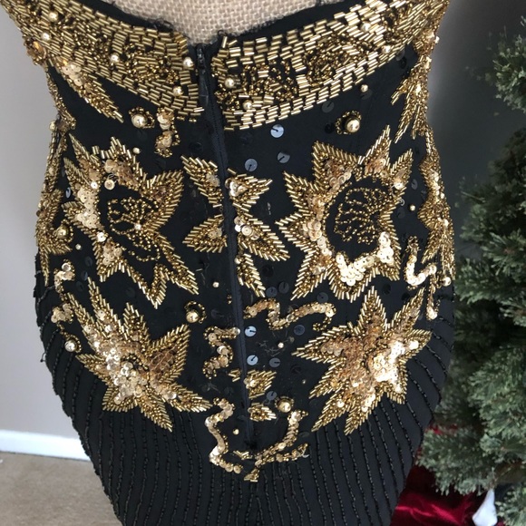 Pageant Shop Black & Gold Beaded Formal Dress - Picture 8 of 8